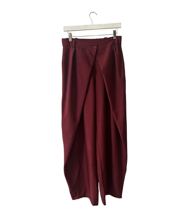 selectedbystijldepartment Pantalon Wide Long, Bordeaux
