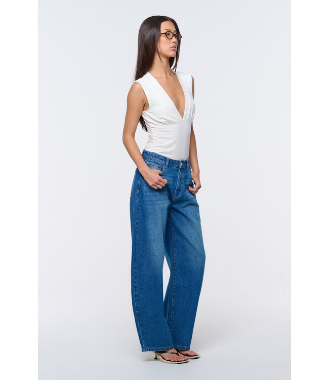 Abrand Jeans Low Barrel Celeste, Blue