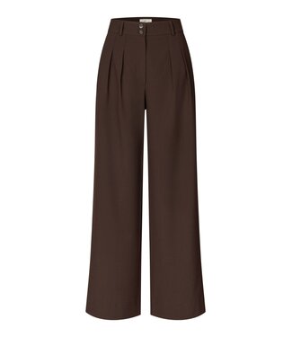 selectedbystijldepartment Pantalon Karen Long, Dark Brown Melange