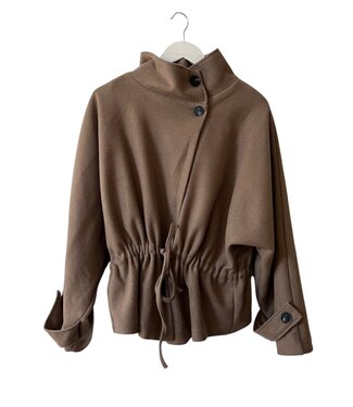 selectedbystijldepartment Jacket fitted tie, Taupe