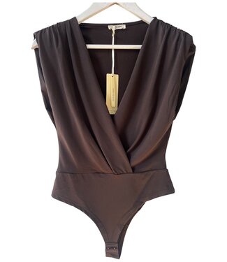 selectedbystijldepartment Body v neck, Dark brown