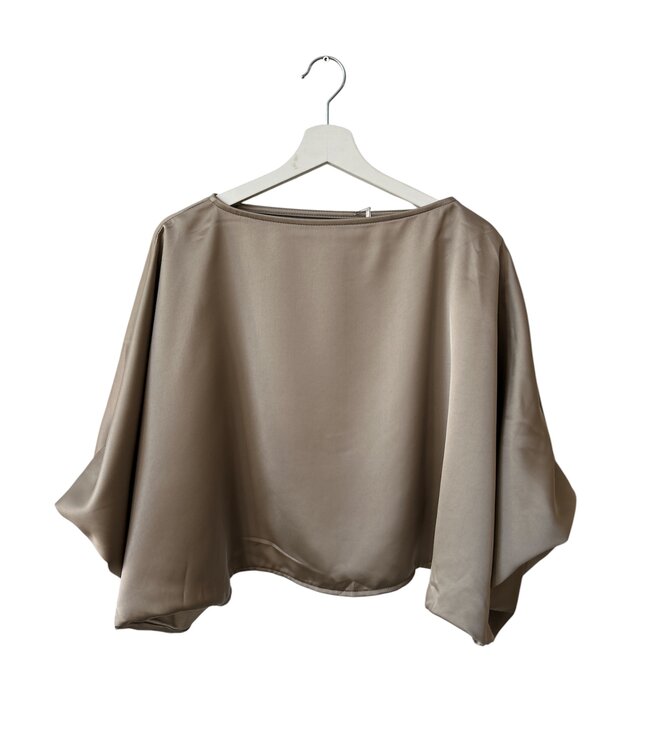 selectedbystijldepartment Blouse balloon satin, Champagne