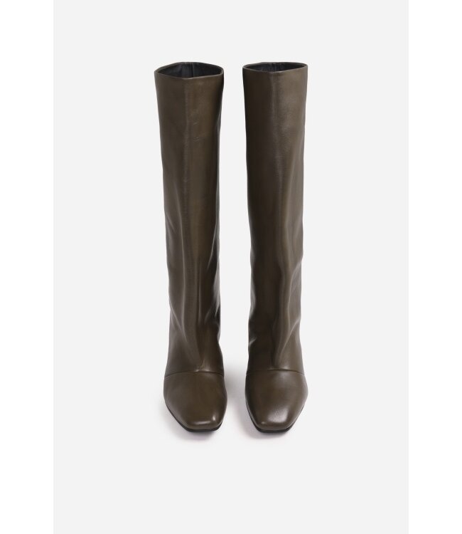 BRONX Boots Smooth Leather Lill-y, Khaki