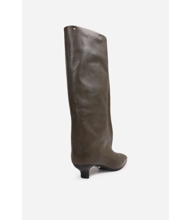 BRONX Boots Smooth Leather Lill-y, Khaki