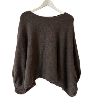 selectedbystijldepartment Sweater Butterfly Sleeve, Brown