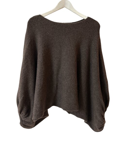 selectedbystijldepartment Sweater Butterfly Sleeve, Brown