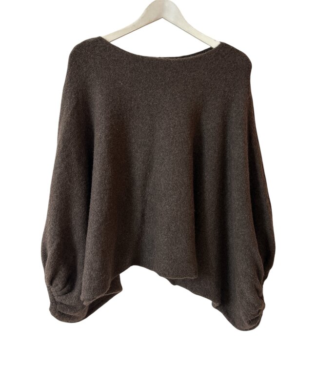 selectedbystijldepartment Sweater Butterfly Sleeve, Brown