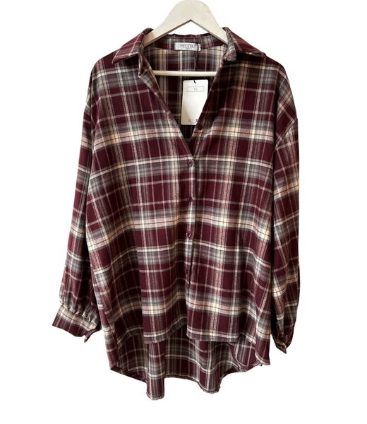 selectedbystijldepartment Blouse long print, Bordeaux