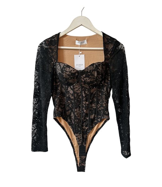 selectedbystijldepartment Body longsleeve lace, Black