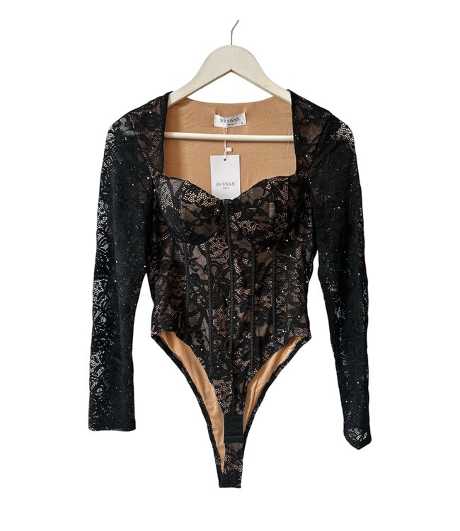 selectedbystijldepartment Body longsleeve lace, Black
