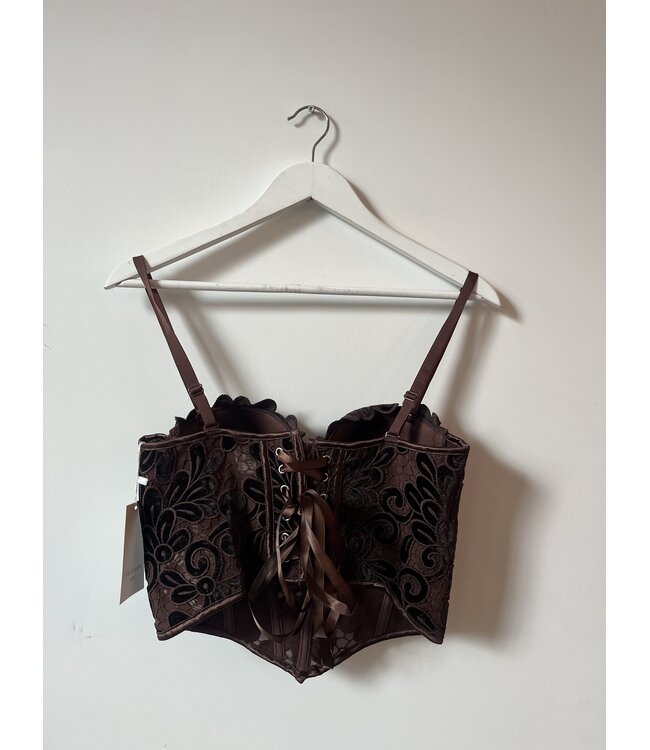 Top Corset , Brown