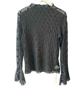 selectedbystijldepartment Top lace longsleeve, Black