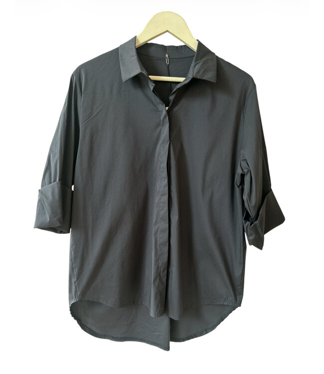 selectedbystijldepartment Blouse straight fit, Navy