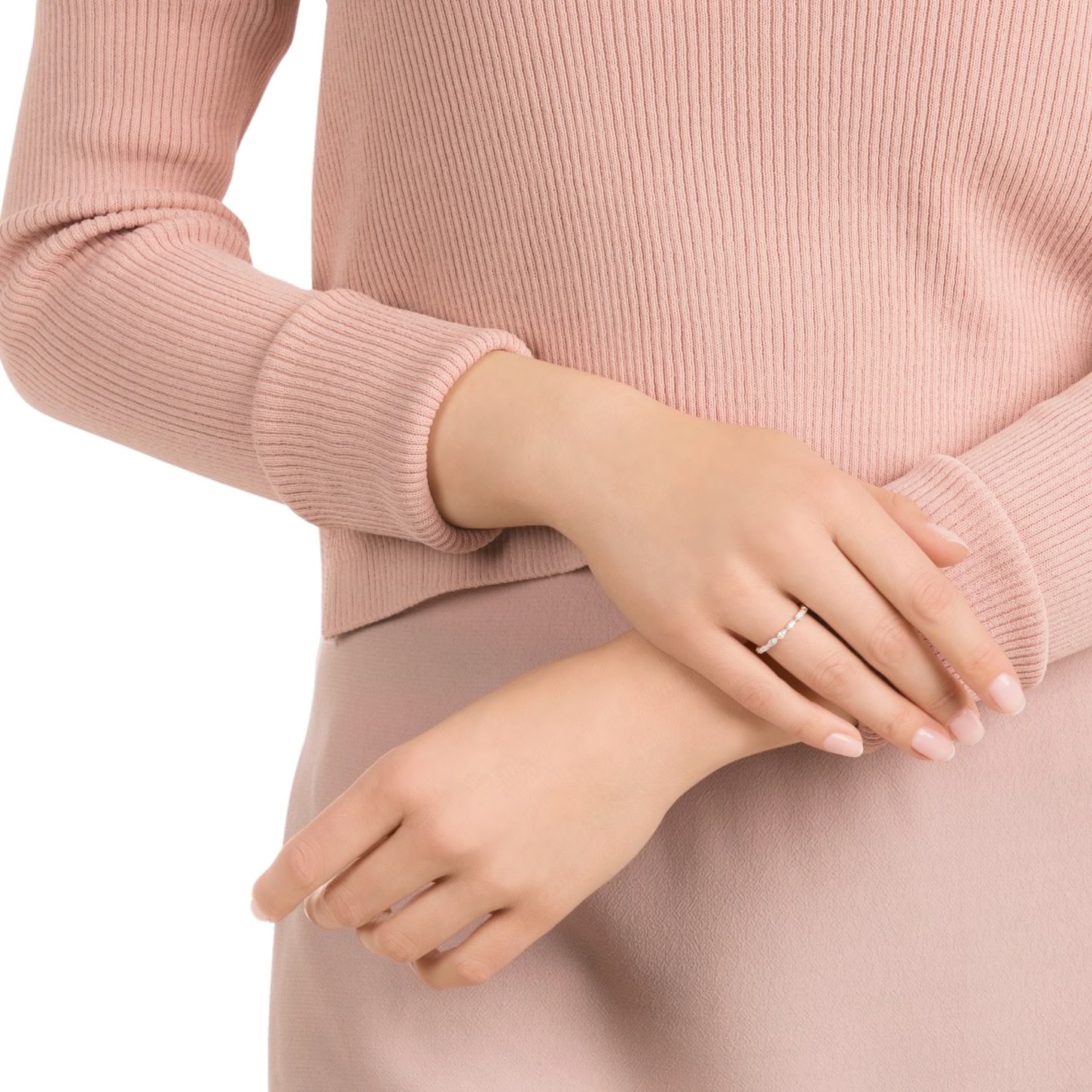 Swarovski Vittore ring Marquise - Rosegoudkleurig/Wit