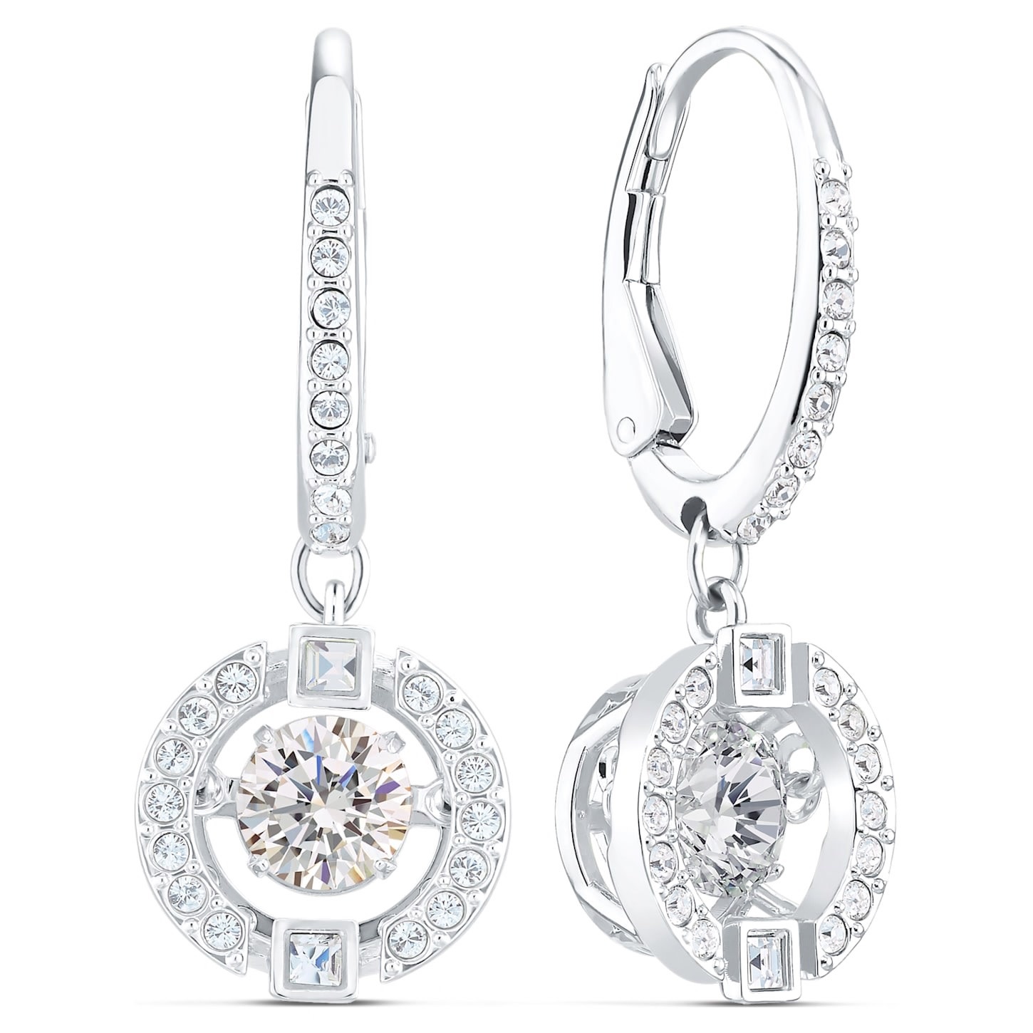 Swarovski Una Sparkling Dance oorbellen Drop 2.0 Zilverkleurig/Wit 5504652