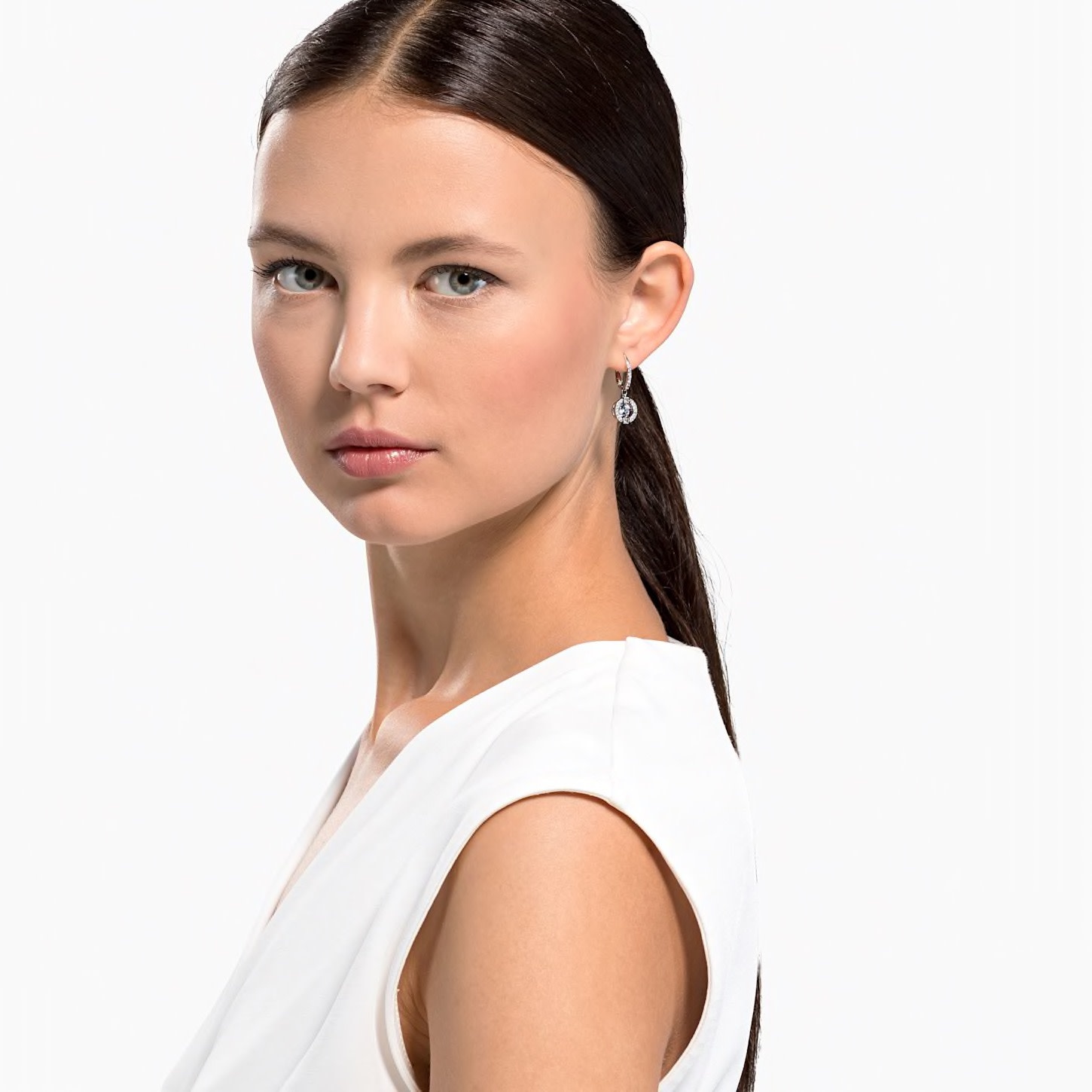 Swarovski Una Sparkling Dance oorbellen Drop 2.0 Zilverkleurig/Wit 5504652