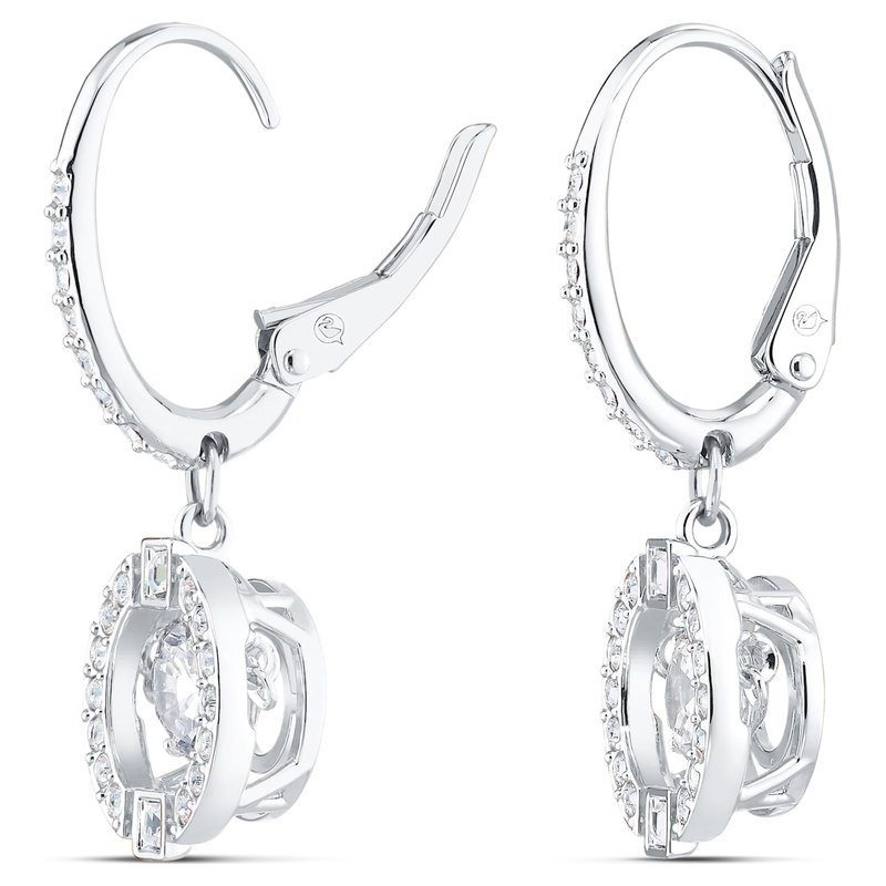 Swarovski Una Sparkling Dance oorbellen Drop 2.0 Zilverkleurig/Wit 5504652