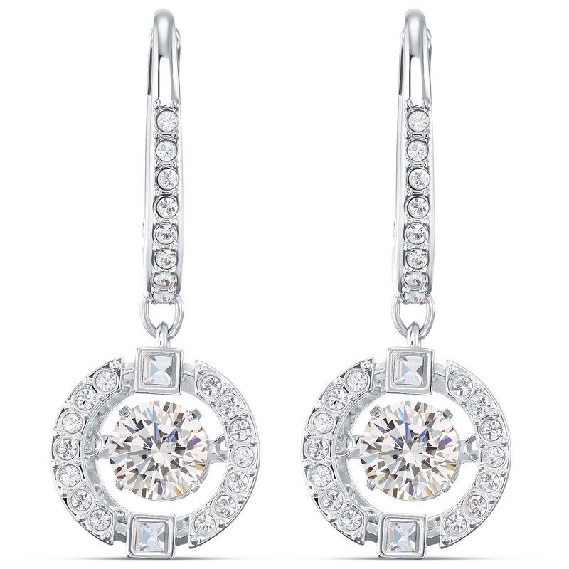 Swarovski Una Sparkling Dance oorbellen Drop 2.0 Zilverkleurig/Wit 5504652