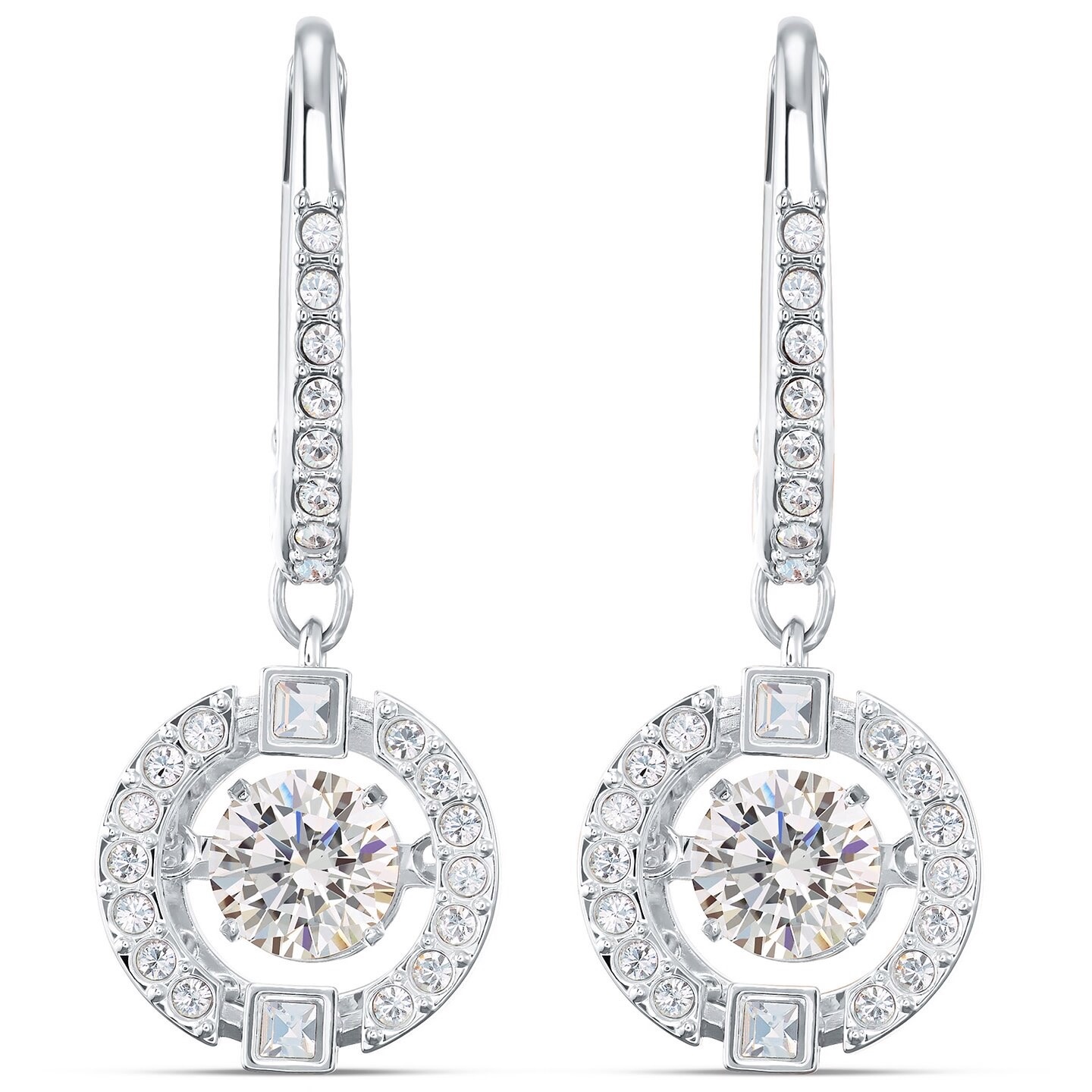 Swarovski Una Sparkling Dance oorbellen Drop 2.0 Zilverkleurig/Wit 5504652