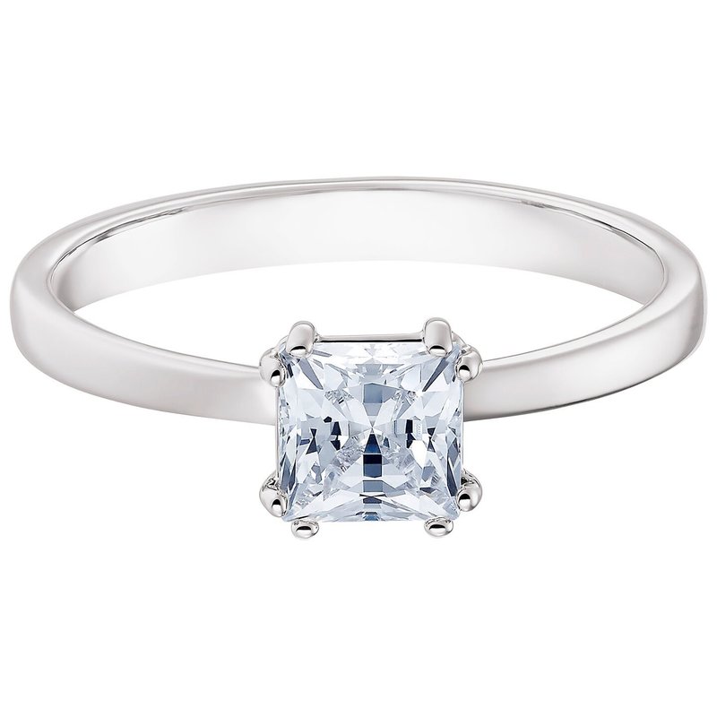 Swarovski Attract ring Square Engagement - Zilver