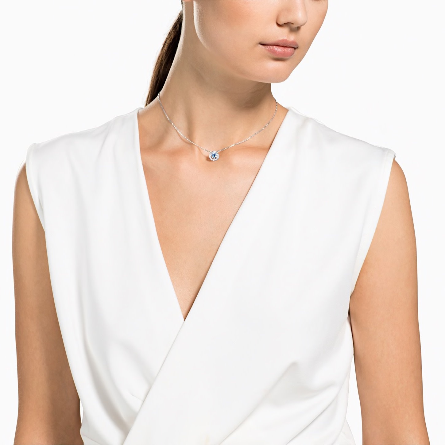 Swarovski Una Sparkling Dance ketting Zilverkleurig/Blauw 5279425