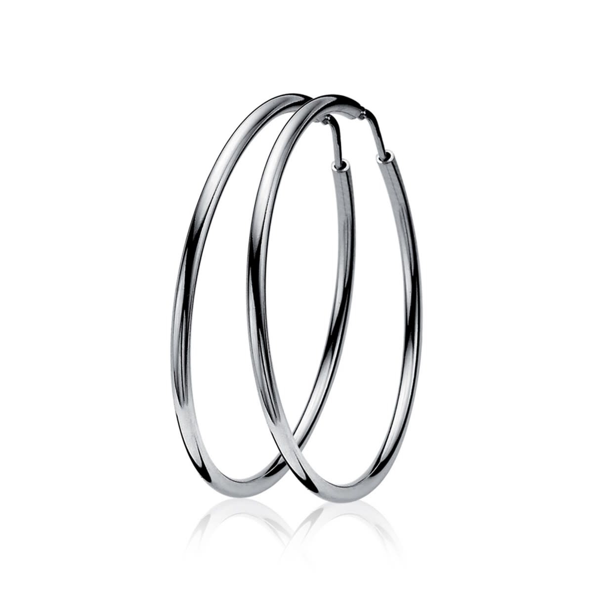 Zinzi Zilveren oorbellen - Ring 35 x 2 mm ZIO435