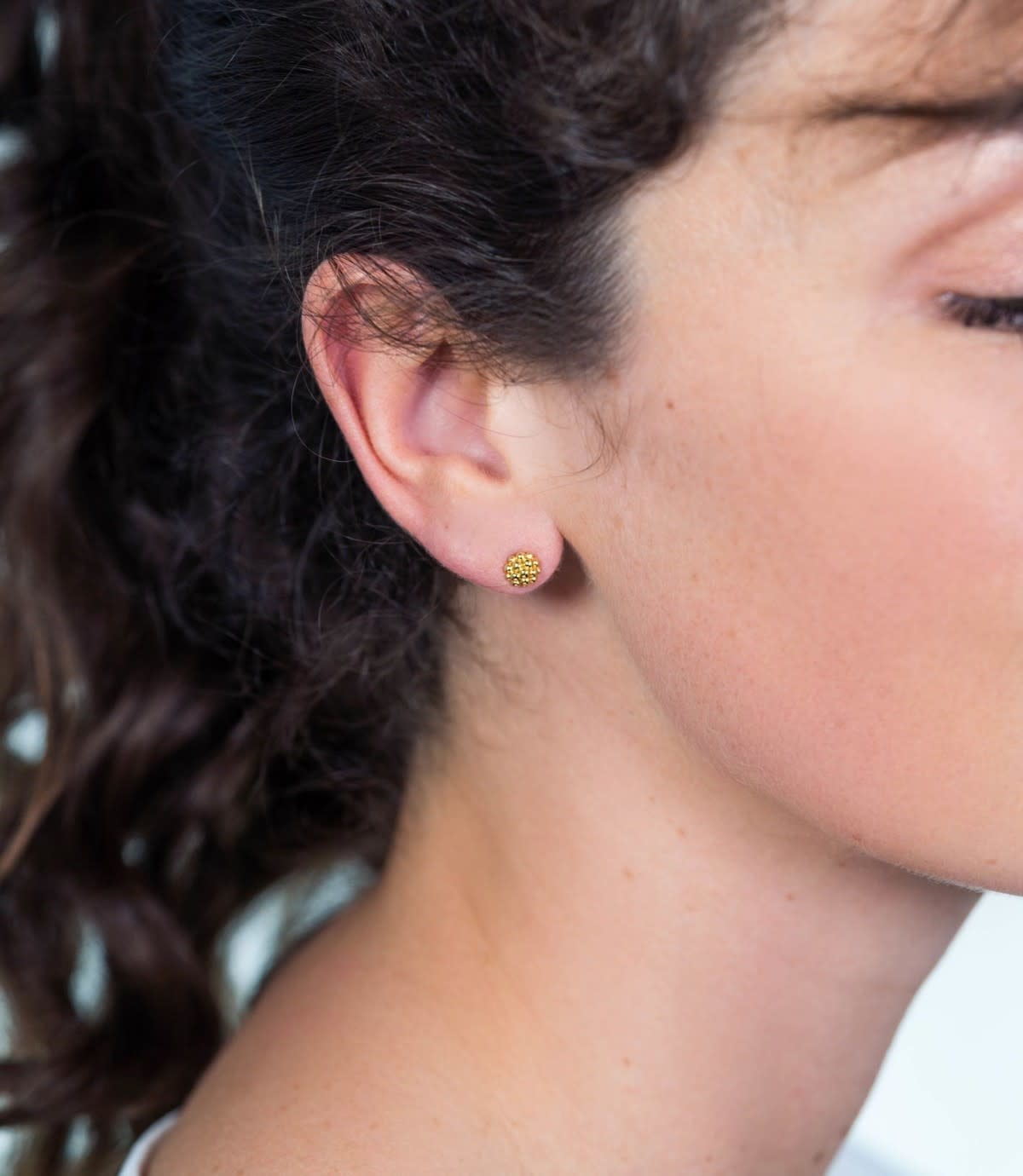 Zinzi Geel vergulde zilveren oorbellen - Bolletjes ZIO1968G