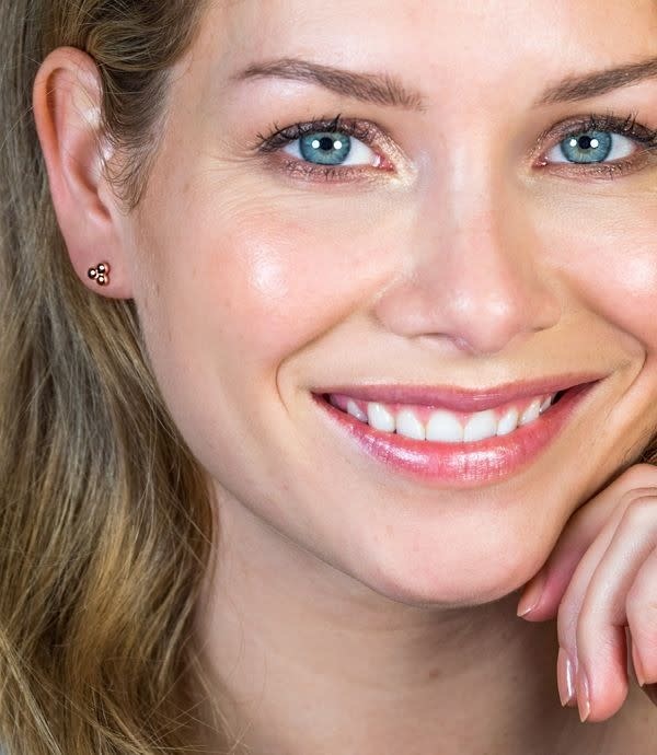 Zinzi Rosé vergulde zilveren oorbellen - Bolletjes ZIO1588R