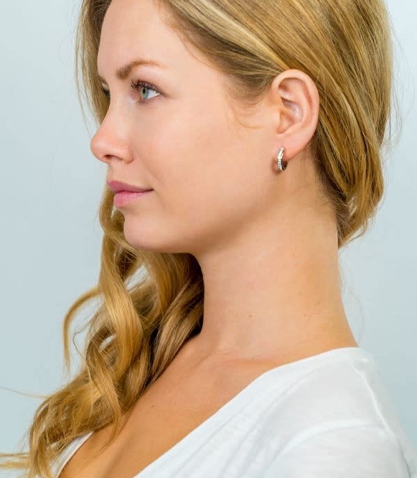 Zinzi Zilveren oorbellen - Ring 17 x 3 mm (CZ Wit) ZIO186Z