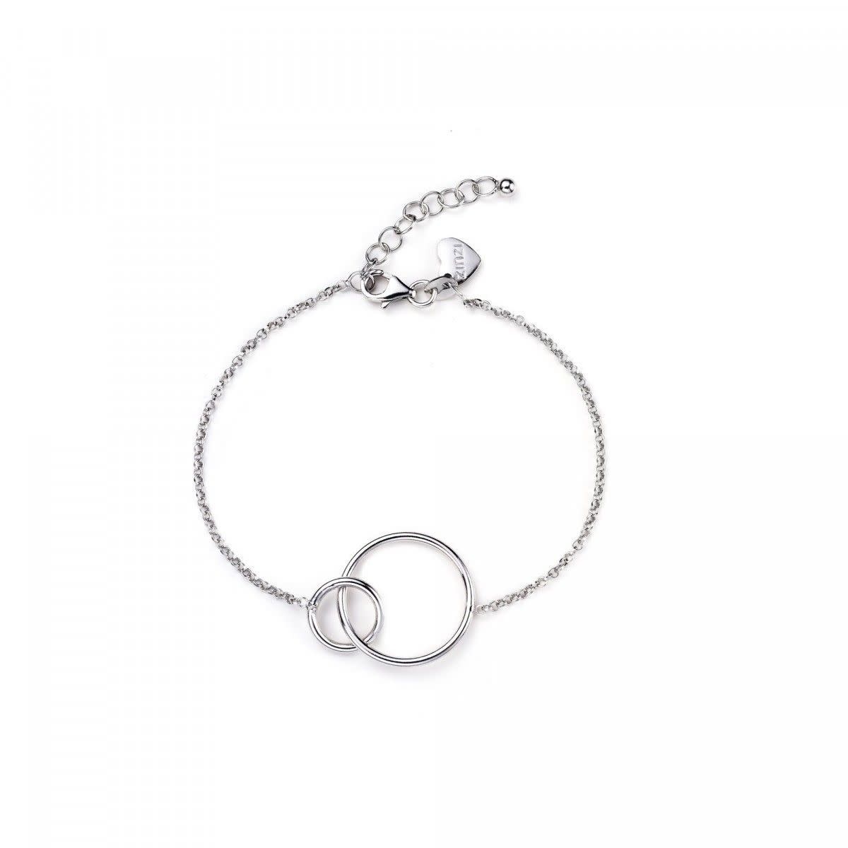 Zinzi Zilveren armband - Verbonden Open Rondjes ZIA1278
