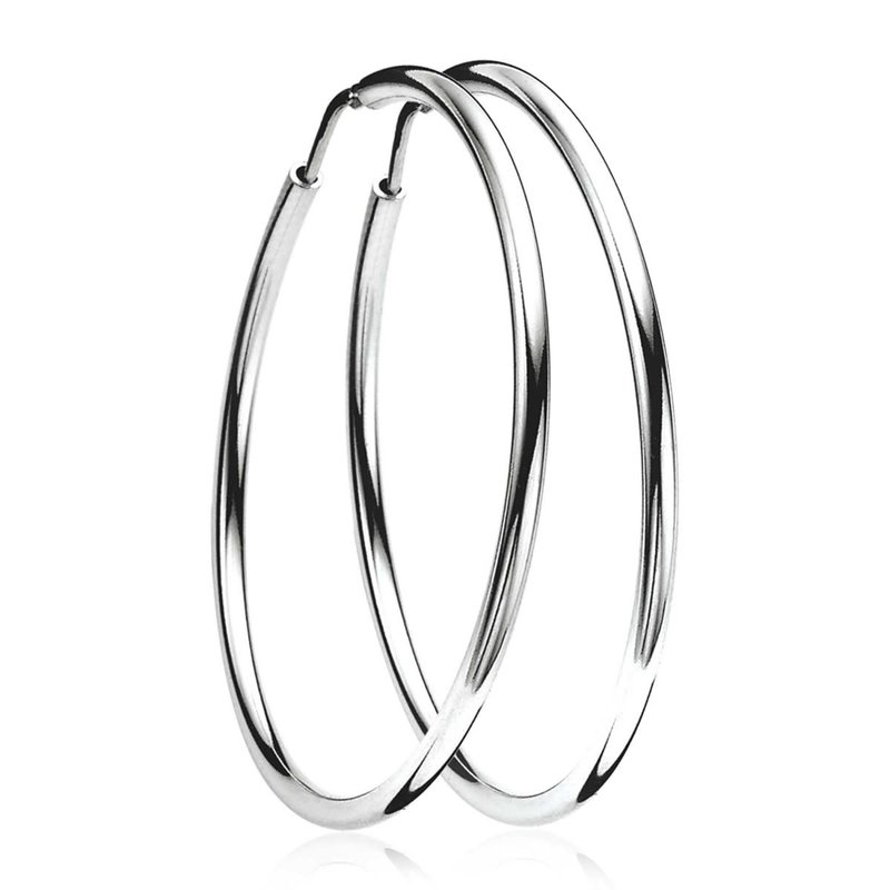 Zinzi Zilveren oorbellen - Ring 45 x 2 mm ZIO436