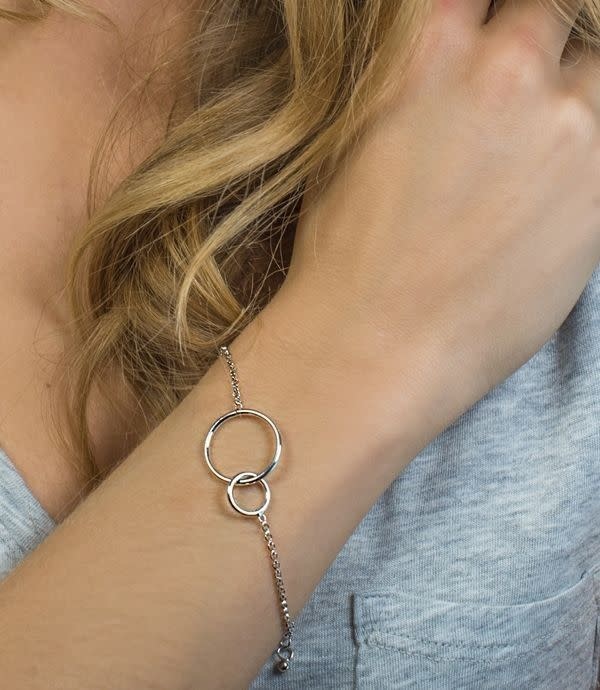 Zinzi Zilveren armband - Verbonden Open Rondjes ZIA1278