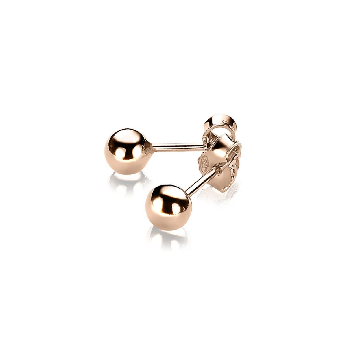 Zinzi Rosé vergulde zilveren oorbellen - Bol 5 mm ZIO807R