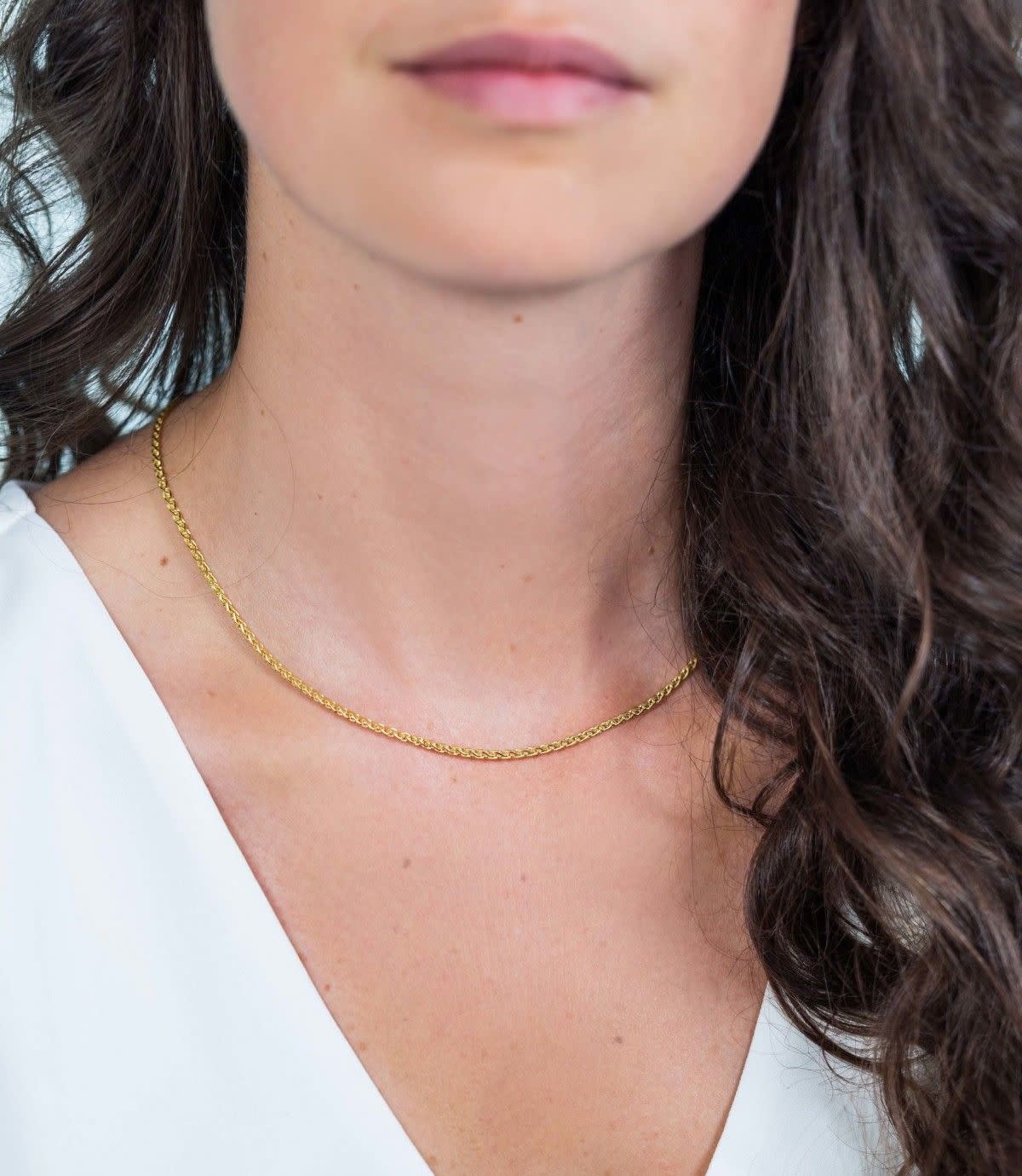 Zinzi Geel vergulde zilveren ketting - Palmier ZIC1931G