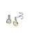 Zinzi Bicolor zilveren oorbellen - Rond (CZ Wit) ZIO1662G