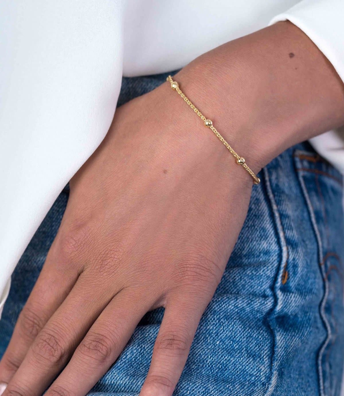 Zinzi Geel vergulde zilveren armband ZIA1128G