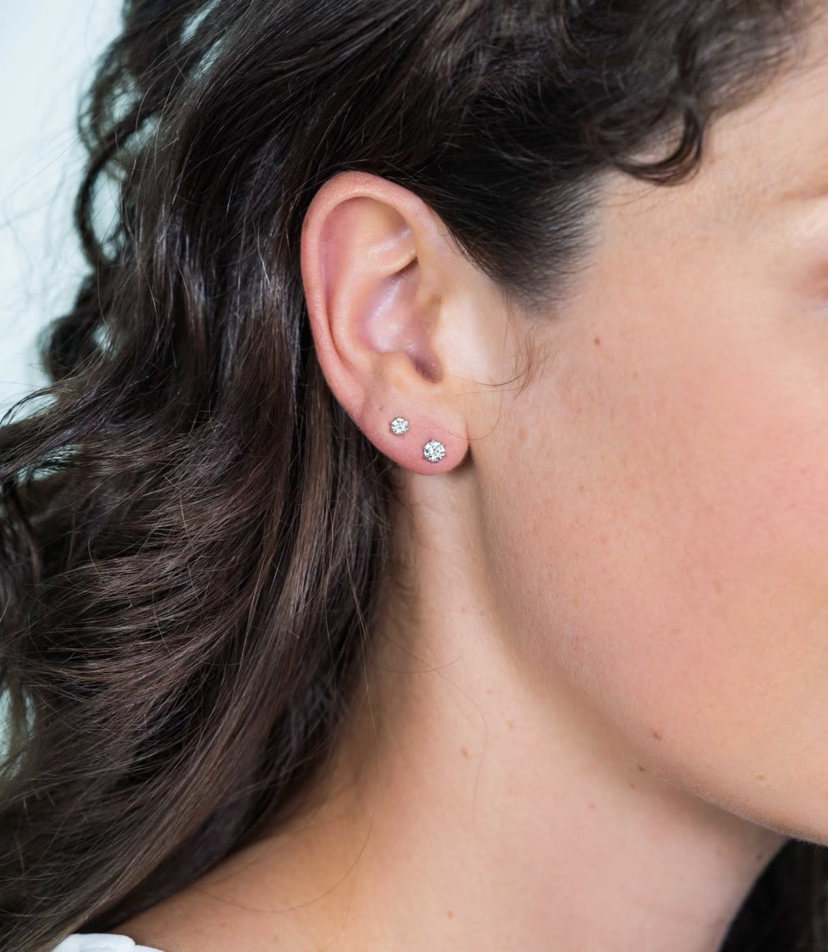 Zinzi Zilveren oorbellen - Chaton 3.5 mm (CZ Wit) ZIO1983