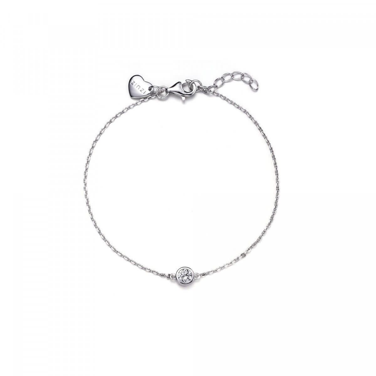 Zinzi Zilveren armband (CZ Wit) ZIA1393