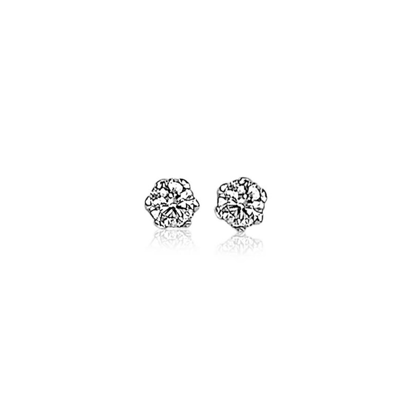 Zinzi Zilveren oorbellen - Chaton 3.5 mm (CZ Wit) ZIO1983