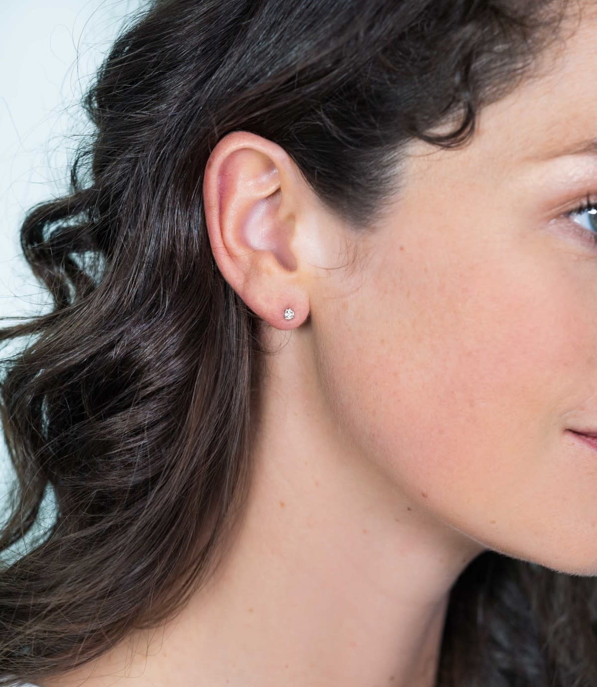 Zinzi Zilveren oorbellen - Chaton 3.5 mm (CZ Wit) ZIO1983