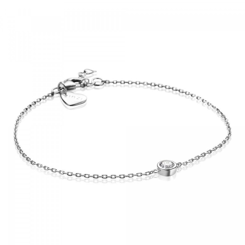 Zinzi Zilveren armband (CZ Wit) ZIA1393