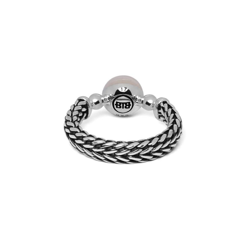 Buddha to Buddha Batas Sphere Stone ring Rozenkwarts 004PK
