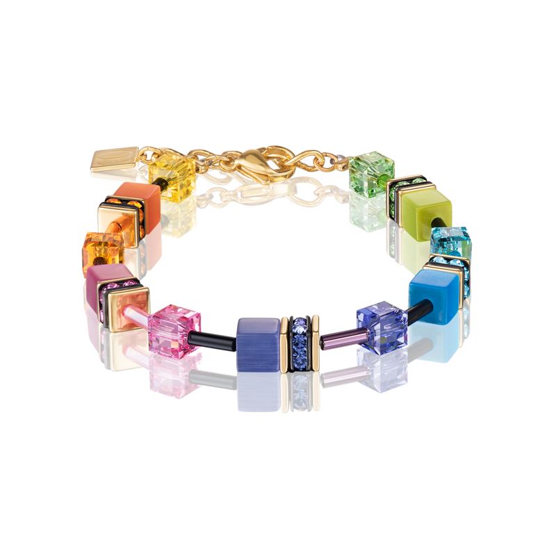 Coeur de Lion GeoCUBE armband - Multicolor Rainbow 2838/30-1573