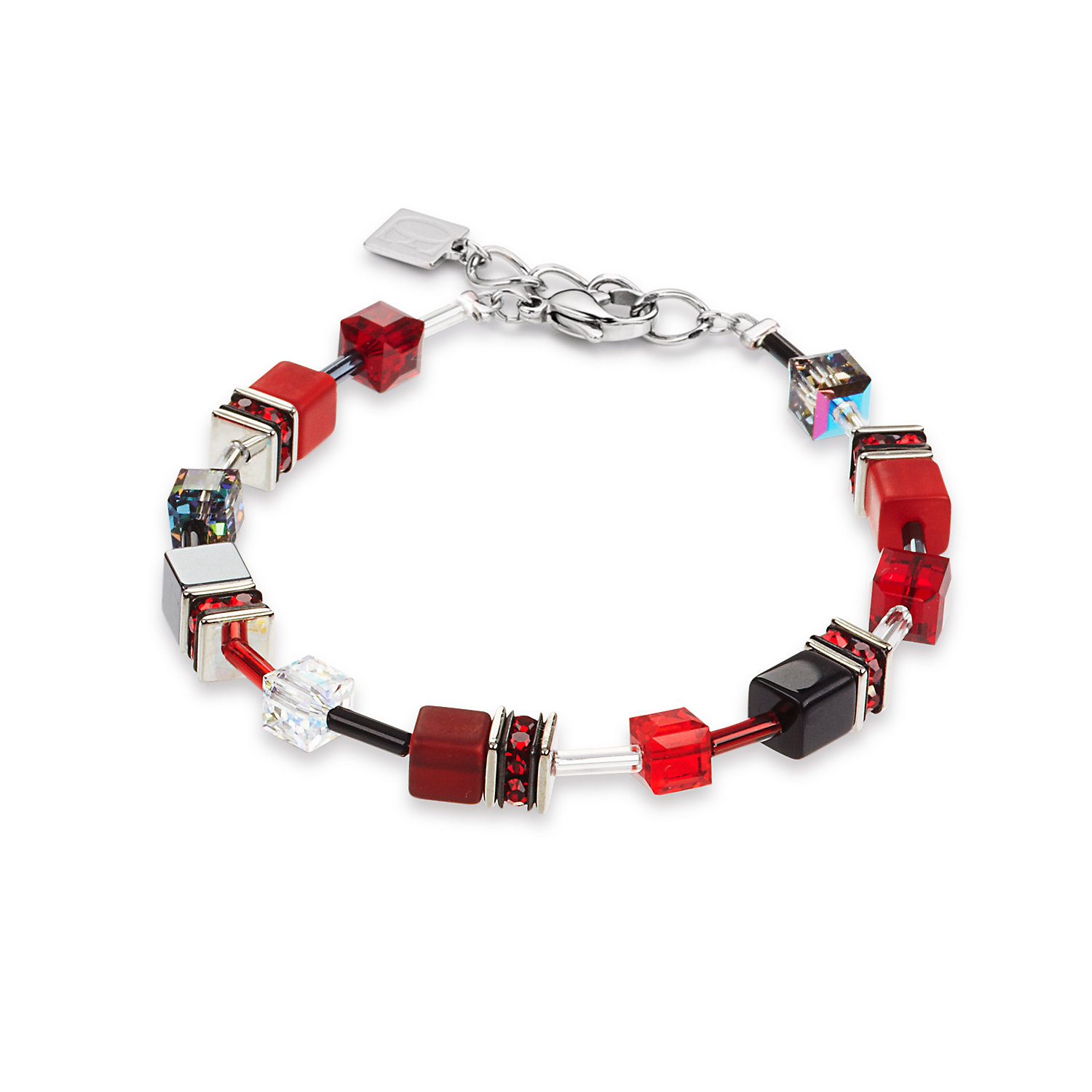 Coeur de Lion Armband - Red-Grey 4014/30-0312