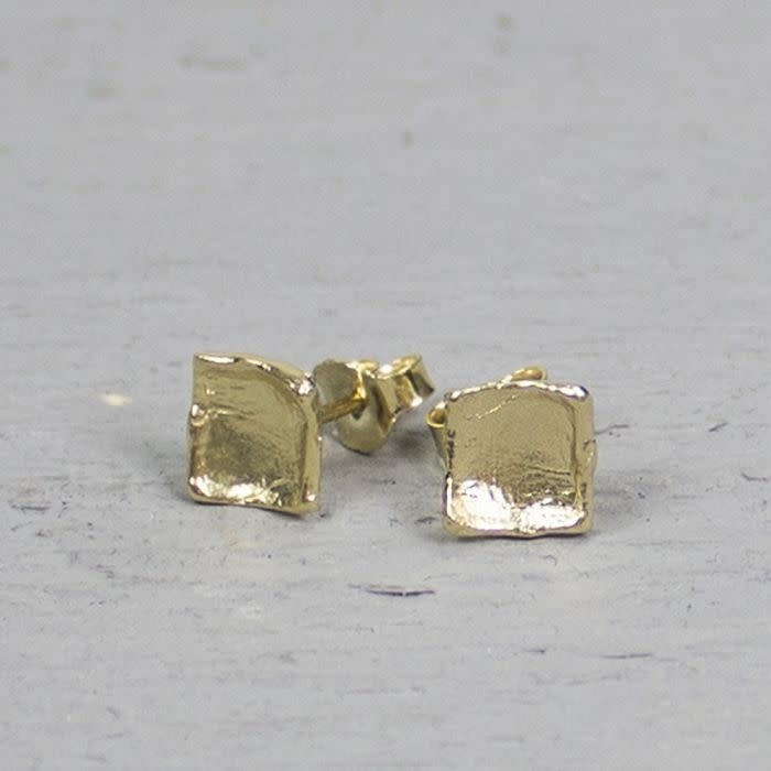 Jéh Jewels Touch of Gold oorbellen - Vierkant 19250