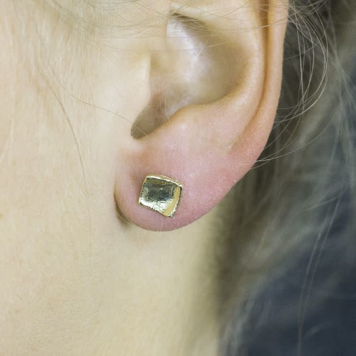 Jéh Jewels Touch of Gold oorbellen - Vierkant 19250