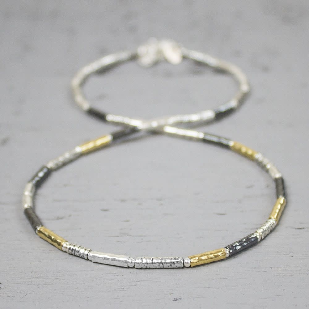 Jéh Jewels Touch of Gold collier - Buisjes en bolletjes 17708