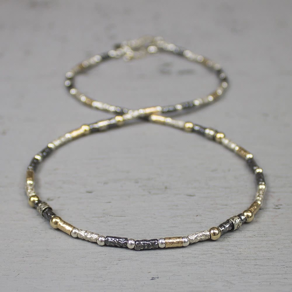 Jéh Jewels Touch of Gold collier - Buisjes en bolletjes 19685