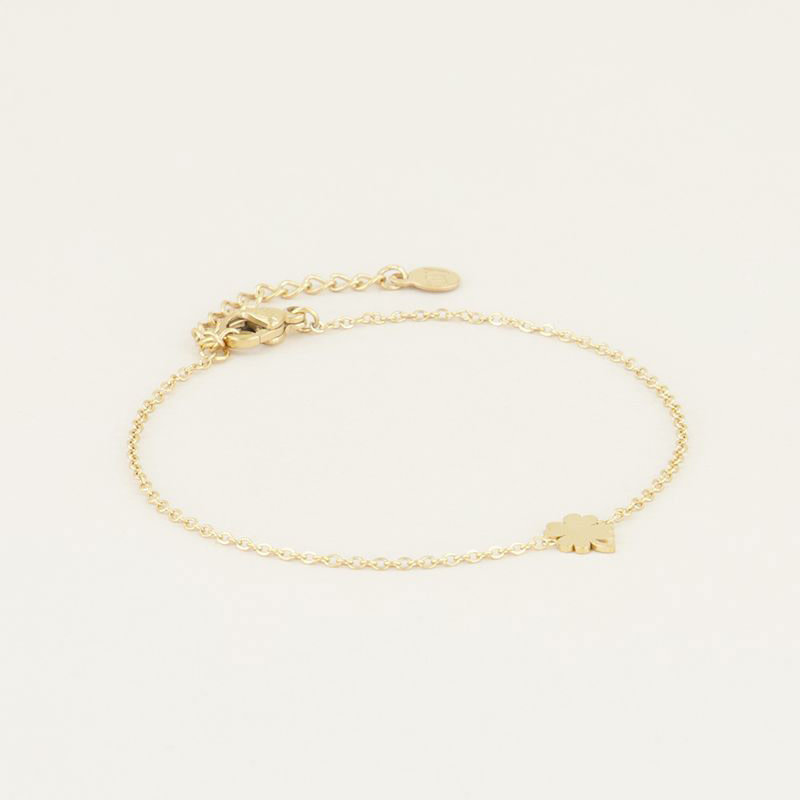 My Jewellery Armband klavertje - Goudkleurig MJ031361200