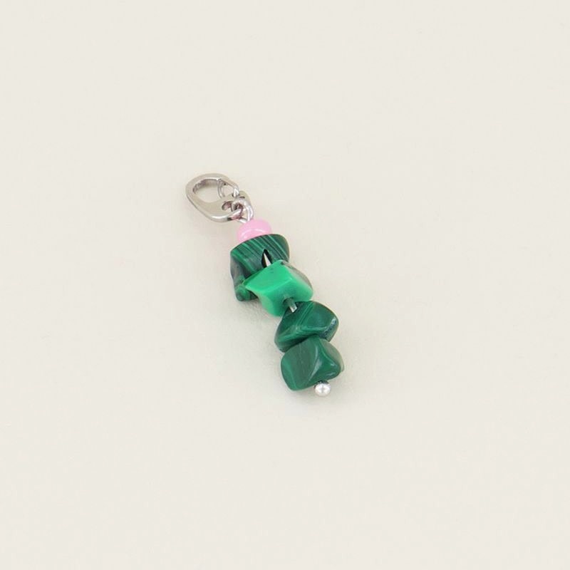 My Jewellery Moments charm malachite stone - Zilverkleurig MJ030311500